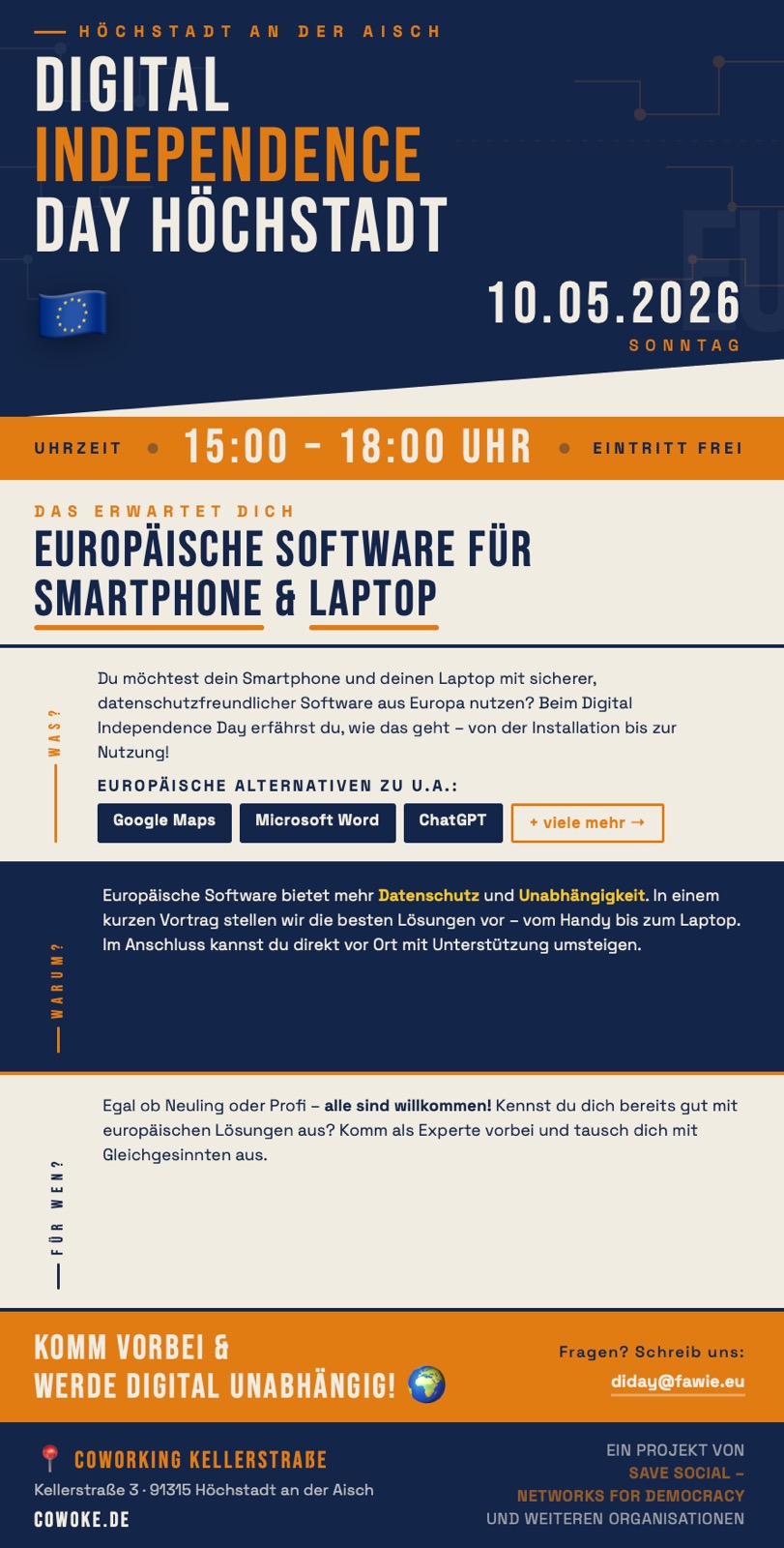 Flyer Digital Independence Day Höchstadt 10.05.