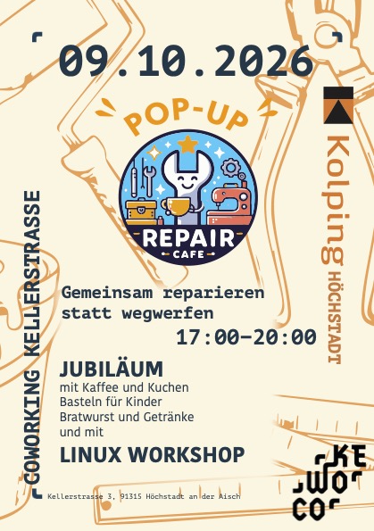 Flyer REPAIRCAFE:
Gemeinsam reparieren statt wegwerfen